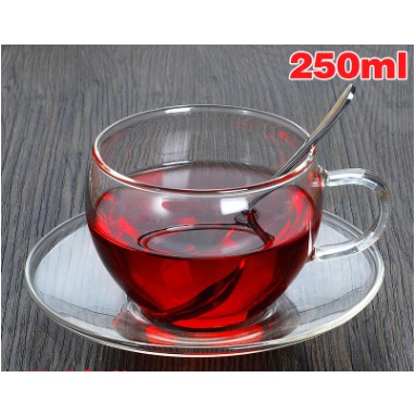 Ly thủy tinh uống trà cafe 250ml L007